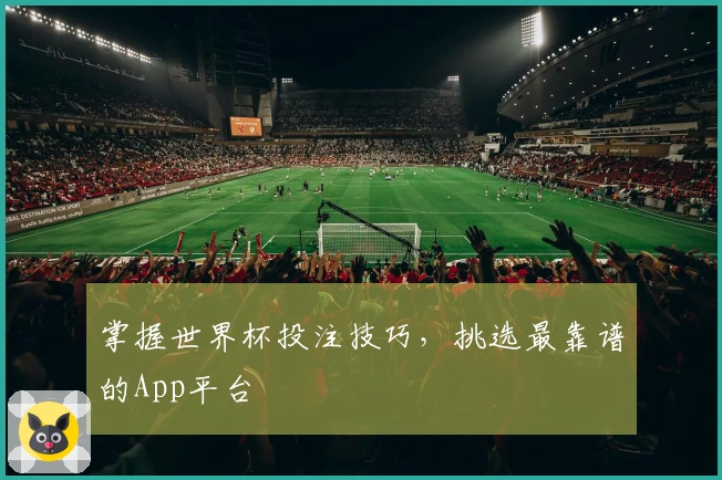 掌握世界杯投注技巧，挑选最靠谱的App平台